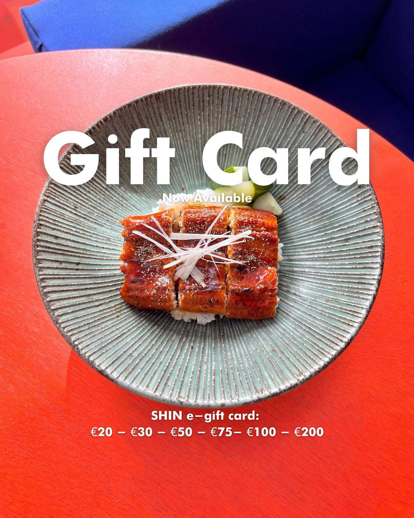 Give a true Japanese experience to your friends and family! ❤️❤️❤️

SHIN e-gift cards are available for online purchases. Enjoy the true Japanese flavours at SHIN. 

#feeljapanatshin 
#truejapan 
#japaneserestaurant 
#traditionaljapanese 
#rotterdamfood 
#rotterdamcentrum
#wtcshopsrotterdam