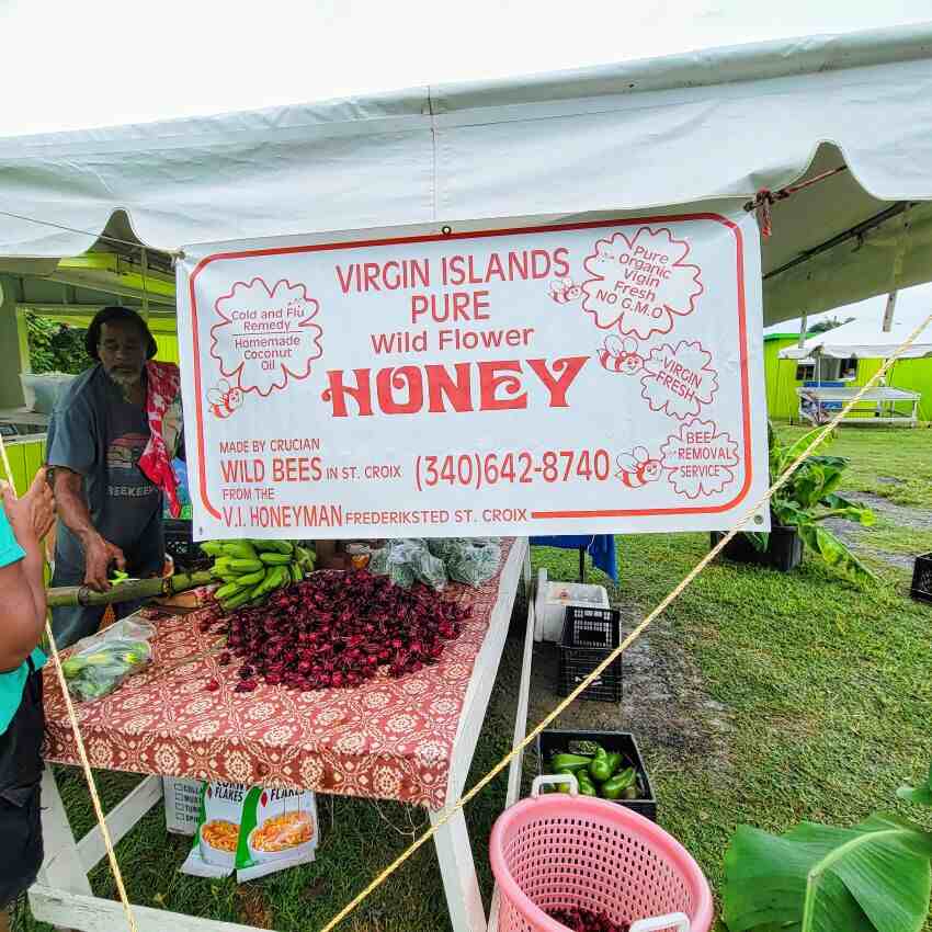 Honey Vendor at St Croix Farmers Market